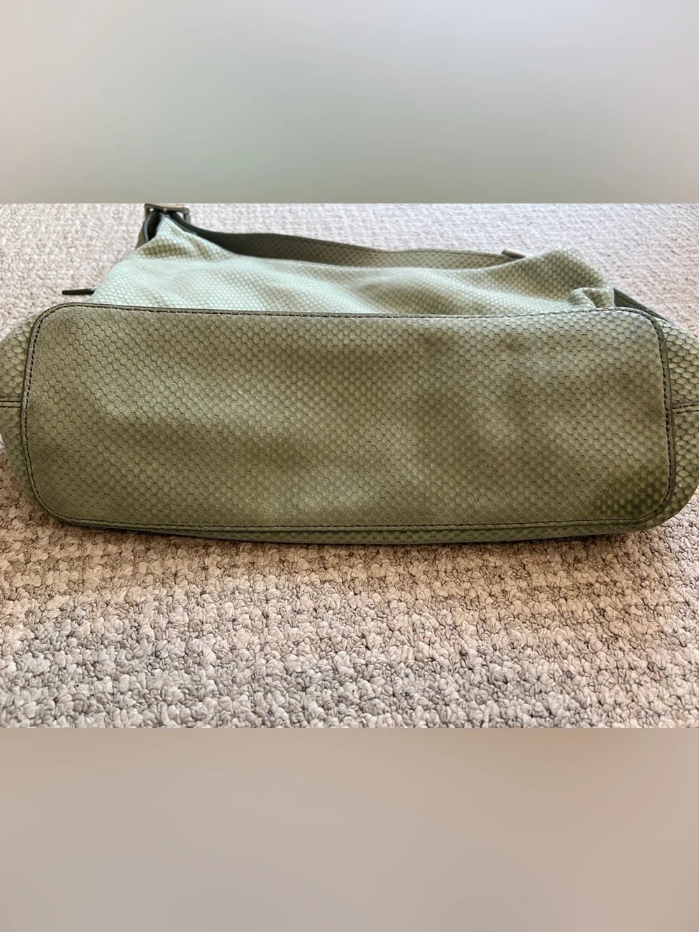 Fossil Light Mint Green Textured Leather Shoulder Bag - Picture 3 of 6